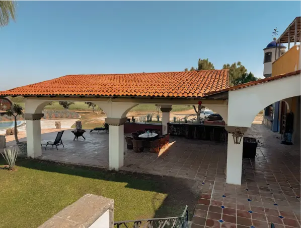Vista del espacio Terraza en la Hacienda San Gisel